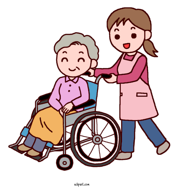 Free People Aged Care Health Care Caregiver For Elderly Clipart Transparent Background