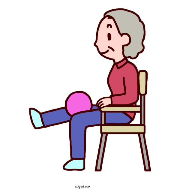 Free People Health Care Cartoon Chair For Elderly Clipart Transparent Background