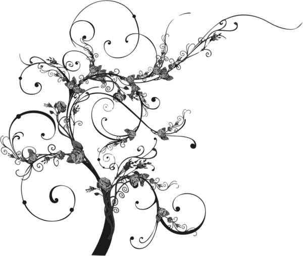Free Plant Line Art Black And White Flower Clipart Clipart Transparent Background