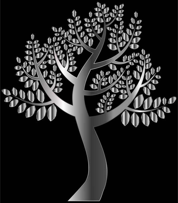 Free Plant Black And White Tree Flora Clipart Clipart Transparent Background