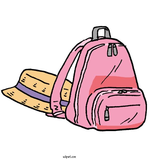 Free Activities Headgear Bag Pink M For Traveling Clipart Transparent Background