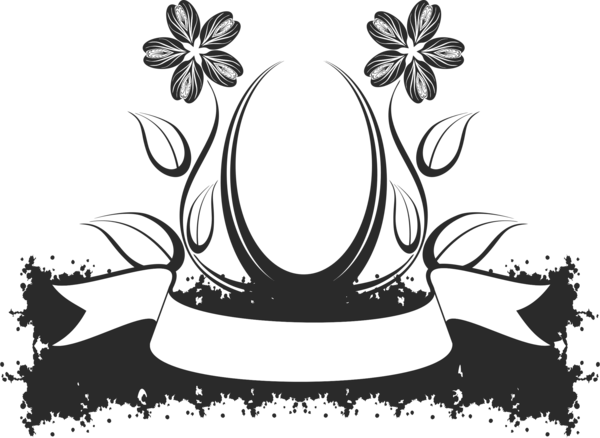 Free Plant Black And White Flower Line Clipart Clipart Transparent Background