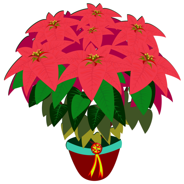 Free Plant Leaf Flower Christmas Ornament Clipart Clipart Transparent Background