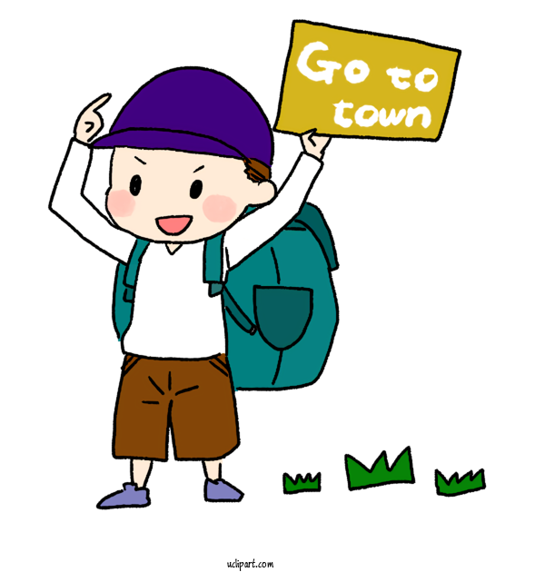 Free Activities Hitchhiking Travel Cartoon For Traveling Clipart Transparent Background