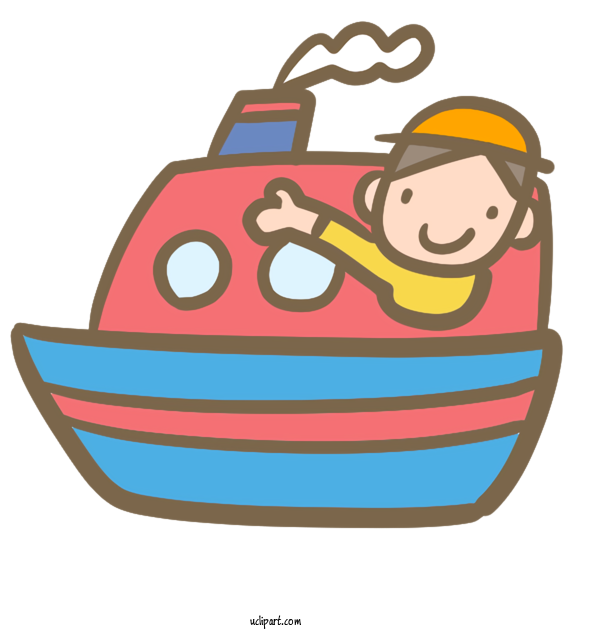 Free Activities Boat Boating Line For Traveling Clipart Transparent Background