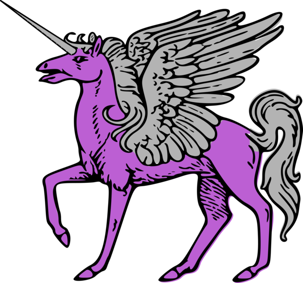 Free Animal Line Art Wing Unicorn Clipart Clipart Transparent Background