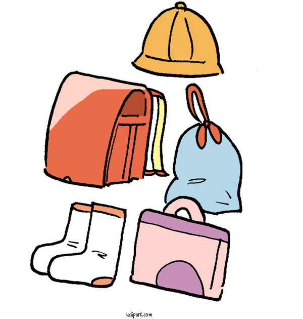 Free School Hat Cartoon Line For Back To School Clipart Transparent Background
