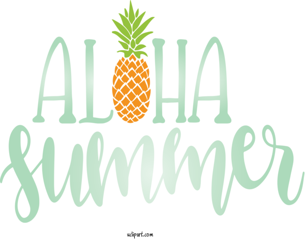 Free Nature Pineapple Logo Font For Summer Clipart Transparent Background