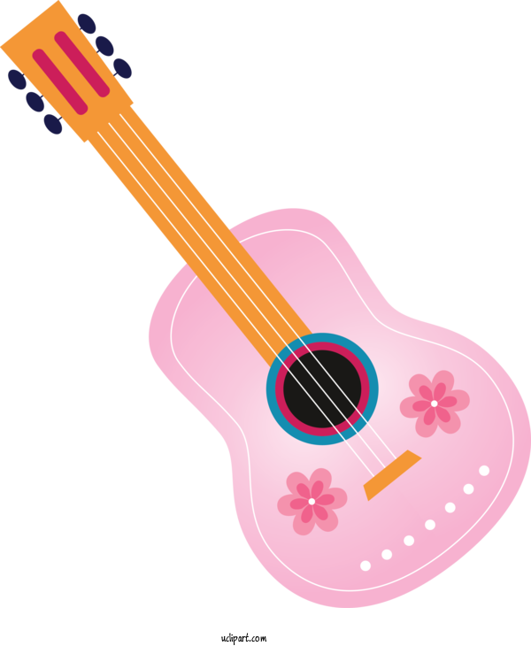 Free Holidays Acoustic Guitar Guitar String Instrument For Cinco De Mayo Clipart Transparent Background
