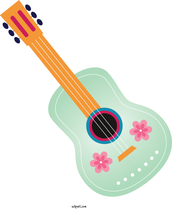 Free Holidays Acoustic Guitar String Instrument Guitar For Cinco De Mayo Clipart Transparent Background