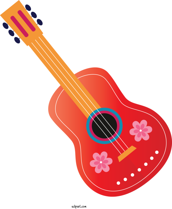 Free Holidays Acoustic Guitar Acoustic Electric Guitar Electronic Musical Instrument For Cinco De Mayo Clipart Transparent Background