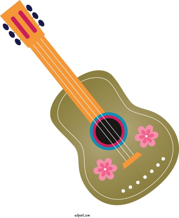 Free Holidays Acoustic Guitar Acoustic Electric Guitar Electronic Musical Instrument For Cinco De Mayo Clipart Transparent Background