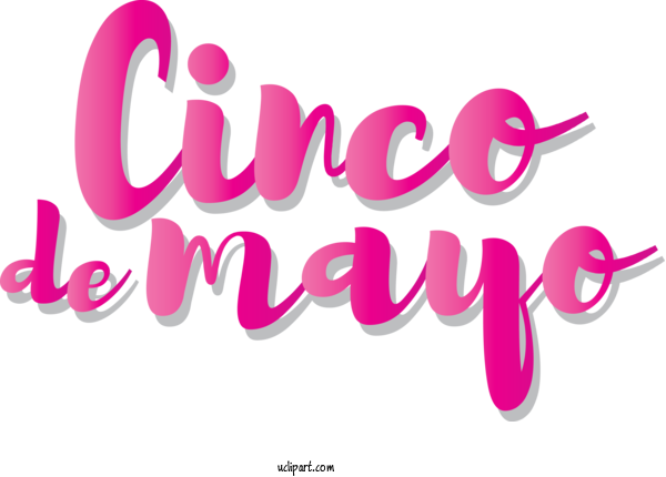 Free Holidays Logo Font Pink M For Cinco De Mayo Clipart Transparent Background