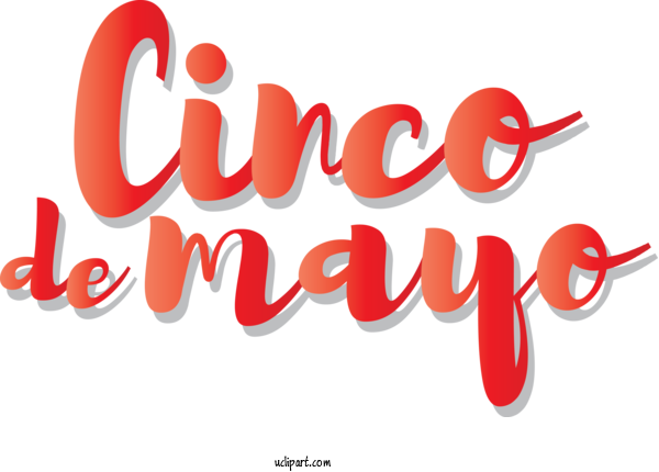 Free Holidays Logo Font Design For Cinco De Mayo Clipart Transparent Background