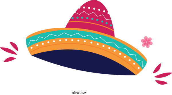 Free Holidays Sombrero Logo Line For Cinco De Mayo Clipart Transparent Background