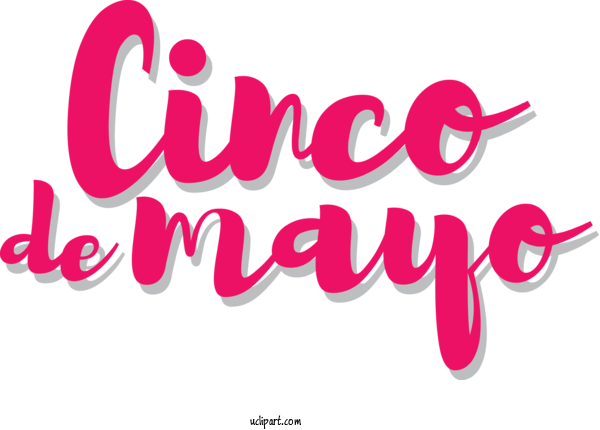 Free Holidays Logo Font Pink M For Cinco De Mayo Clipart Transparent Background