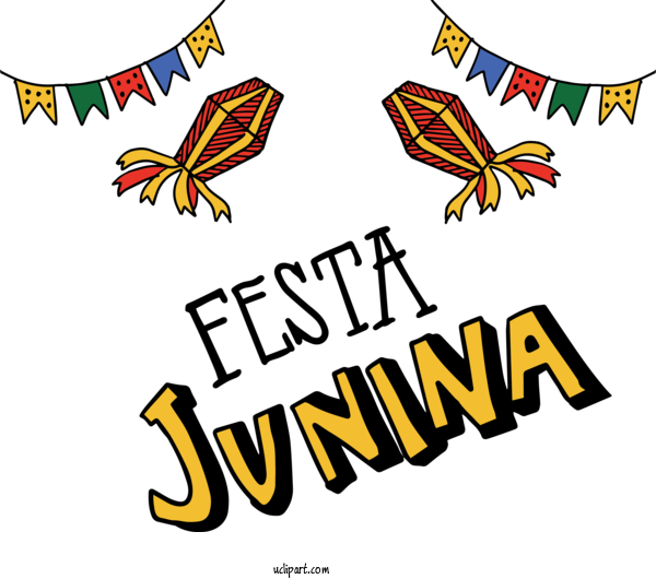 Free Holidays Logo Yellow Recreation For Brazilian Festa Junina Clipart Transparent Background