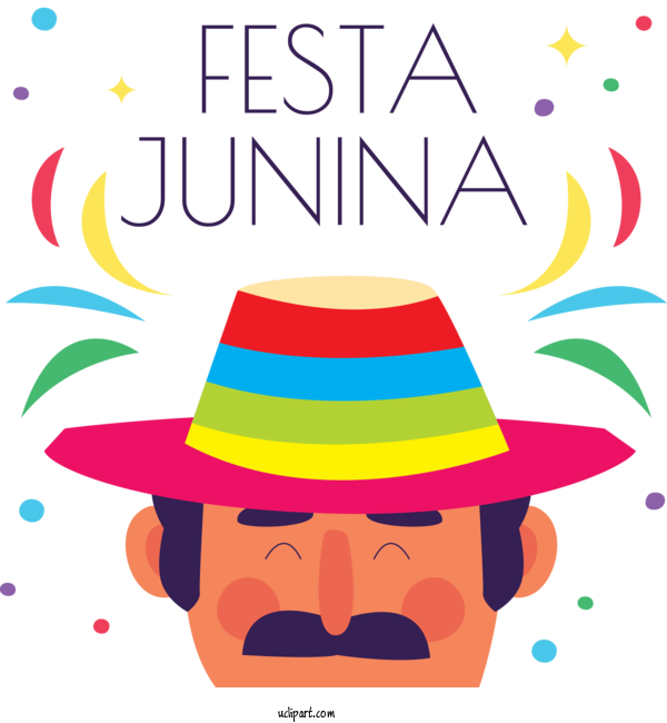 Free Holidays Logo Cartoon Icon For Brazilian Festa Junina Clipart Transparent Background