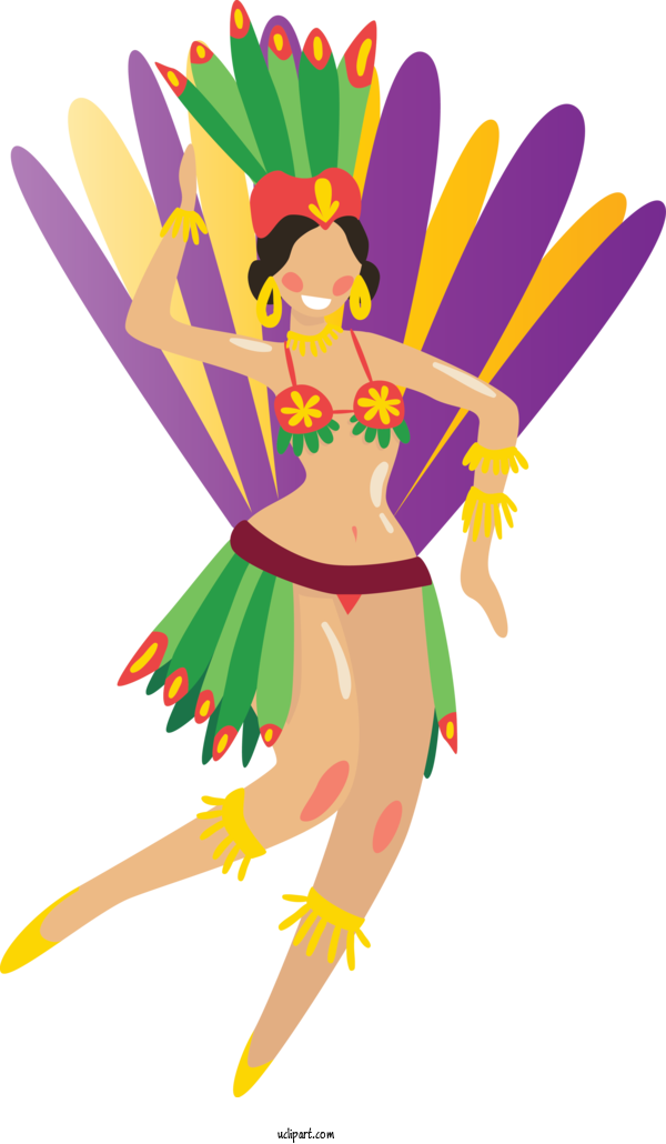 Free Holidays Cartoon Fairy Yellow For Brazilian Carnival Clipart Transparent Background