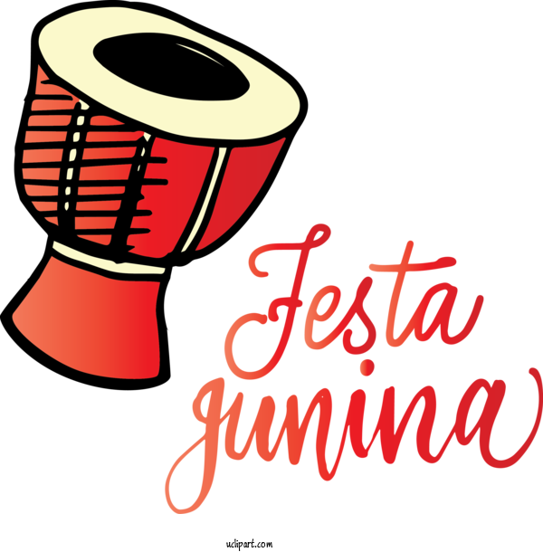 Free Holidays Hand Drum Logo Design For Brazilian Festa Junina Clipart Transparent Background