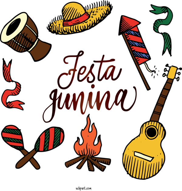 Free Holidays Drawing  Vector For Brazilian Festa Junina Clipart Transparent Background