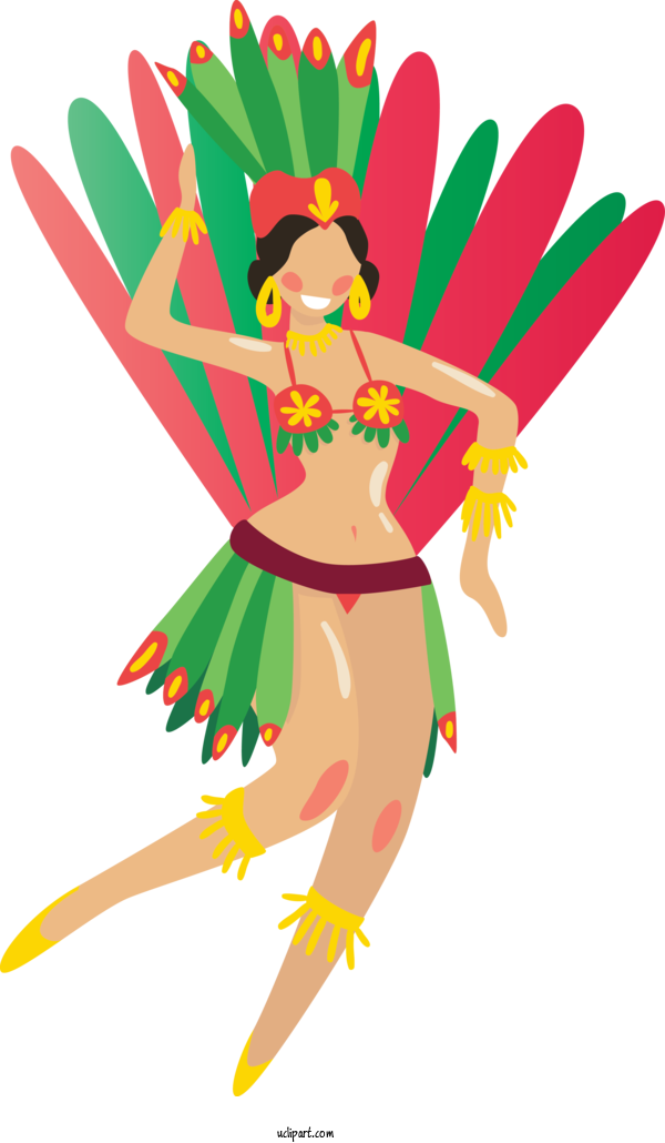 Free Holidays Beak Cartoon Flower For Brazilian Carnival Clipart Transparent Background