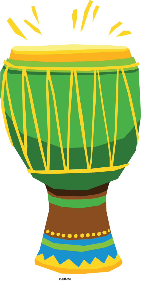 Free Holidays Flowerpot Yellow Pattern For Brazilian Carnival Clipart Transparent Background