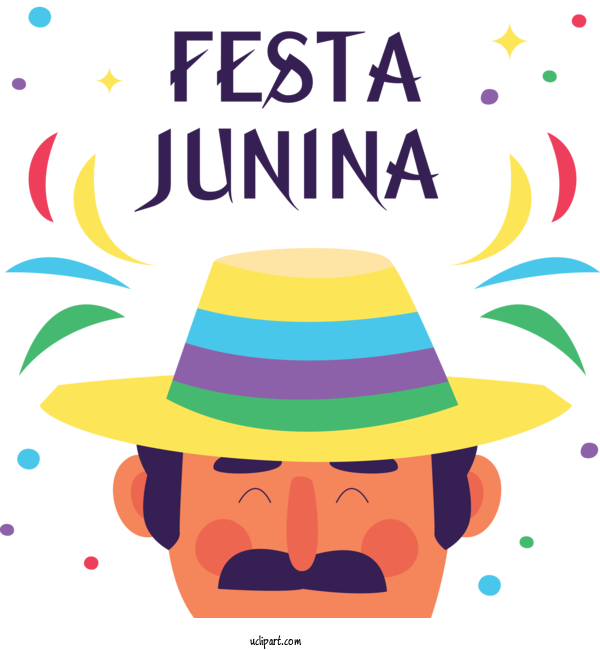 Free Holidays Logo Cartoon Headgear For Brazilian Festa Junina Clipart Transparent Background