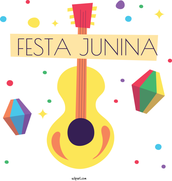 Free Holidays Yellow Line Point For Brazilian Festa Junina Clipart Transparent Background