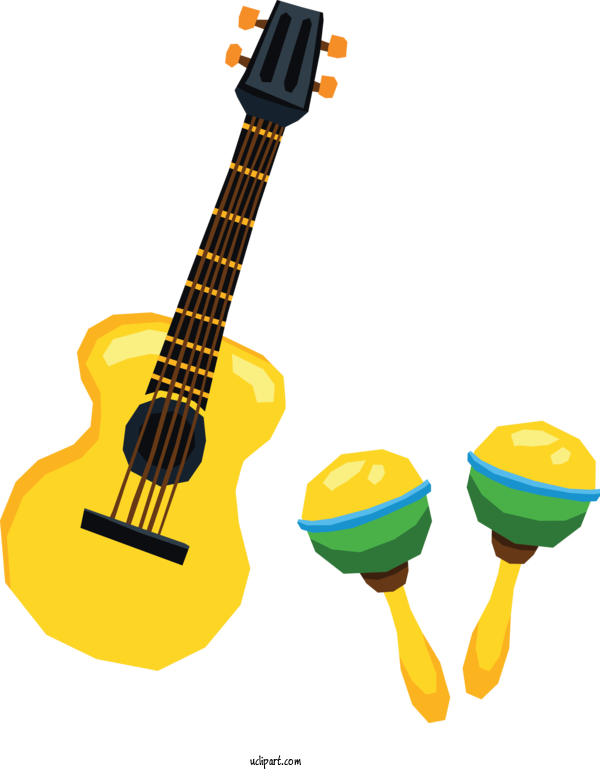 Free Holidays Cuatro Acoustic Guitar Ukulele For Brazilian Carnival Clipart Transparent Background