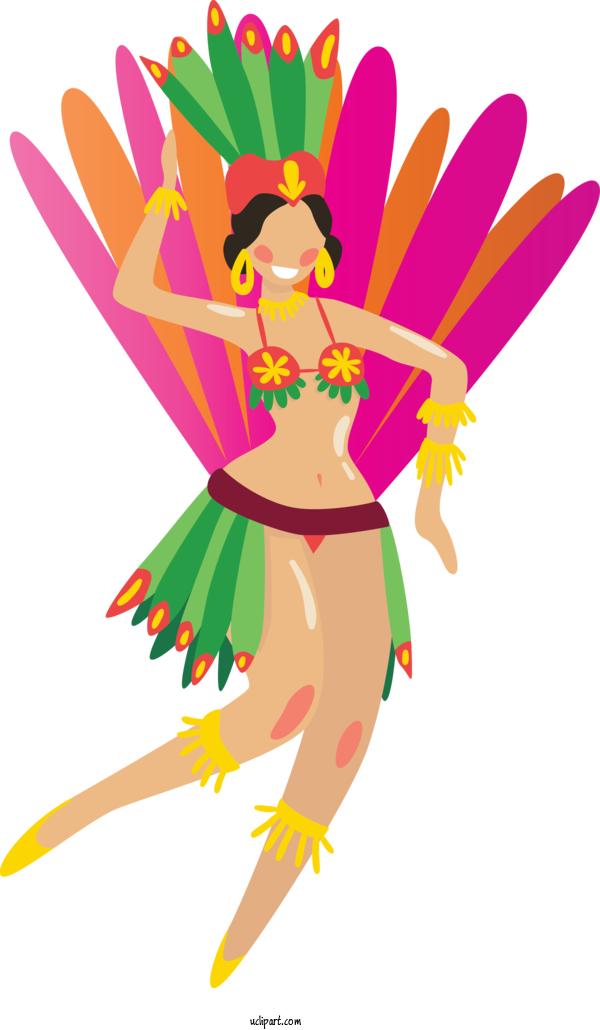 Free Holidays Beak Flower Fairy For Brazilian Carnival Clipart Transparent Background