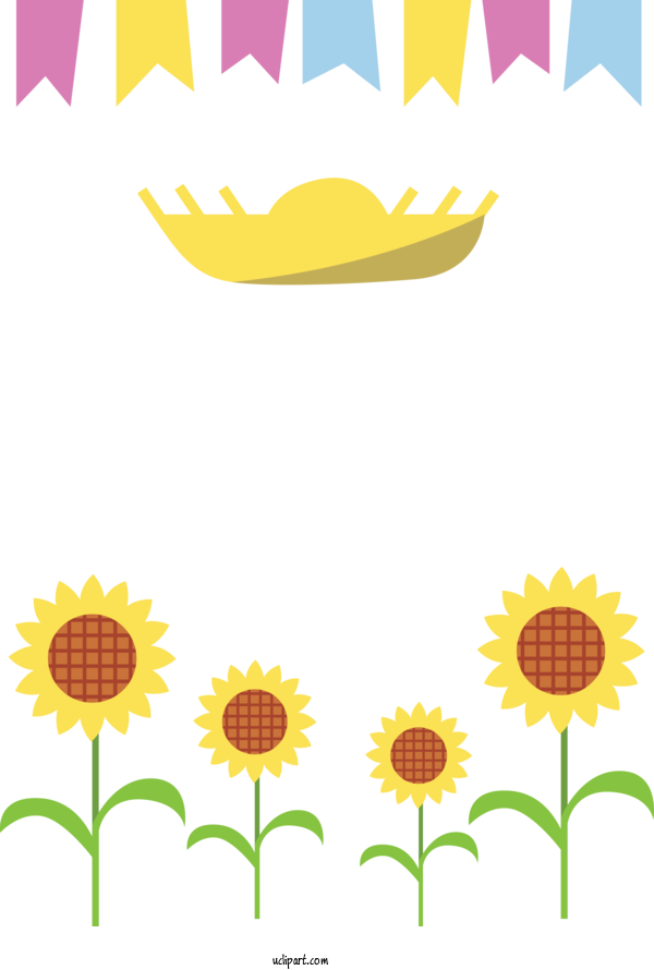 Free Holidays Plant Stem Sunflower Seed Floral Design For Brazilian Festa Junina Clipart Transparent Background