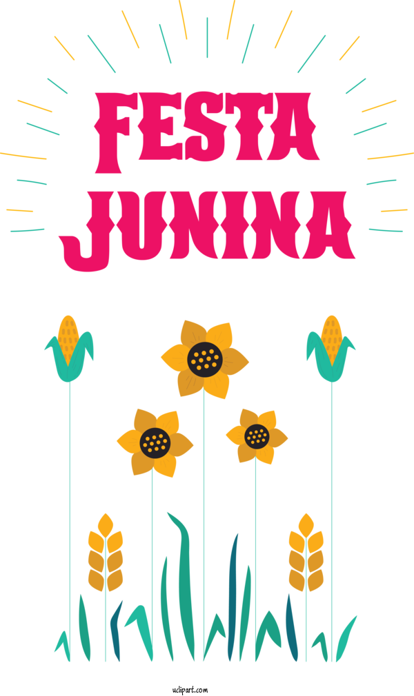 Free Holidays Floral Design Cut Flowers Plant Stem For Brazilian Festa Junina Clipart Transparent Background