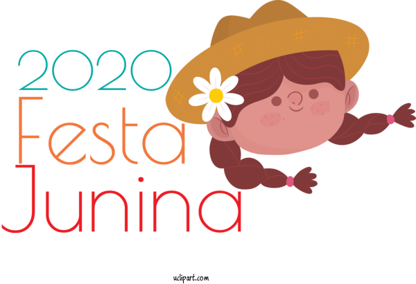 Free Holidays Logo Character Line For Brazilian Festa Junina Clipart Transparent Background