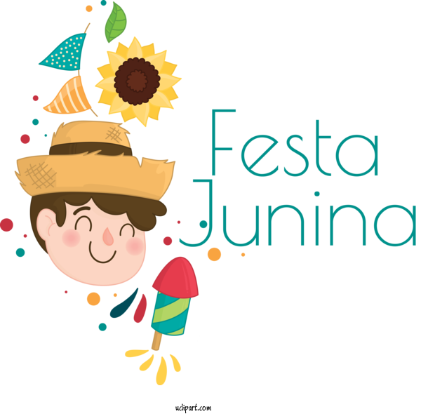 Free Holidays Logo Cartoon Flower For Brazilian Festa Junina Clipart Transparent Background