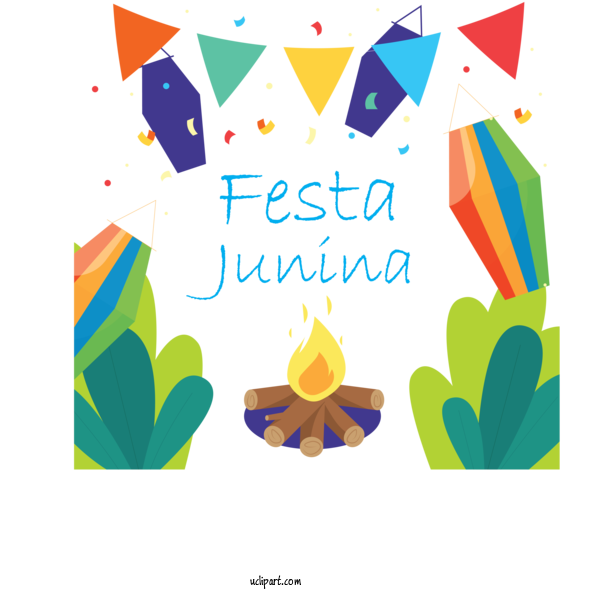 Free Holidays Logo Cartoon Paper For Brazilian Festa Junina Clipart Transparent Background