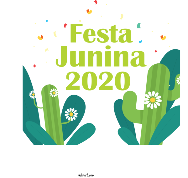 Free Holidays Flower Logo Text For Brazilian Festa Junina Clipart Transparent Background