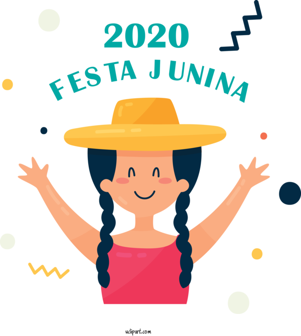 Free Holidays Hat Logo Cartoon For Brazilian Festa Junina Clipart Transparent Background