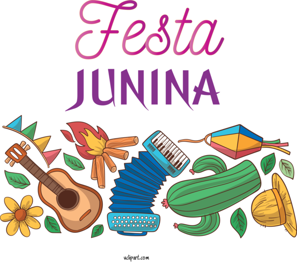 Free Holidays Logo Cartoon Design For Brazilian Festa Junina Clipart Transparent Background