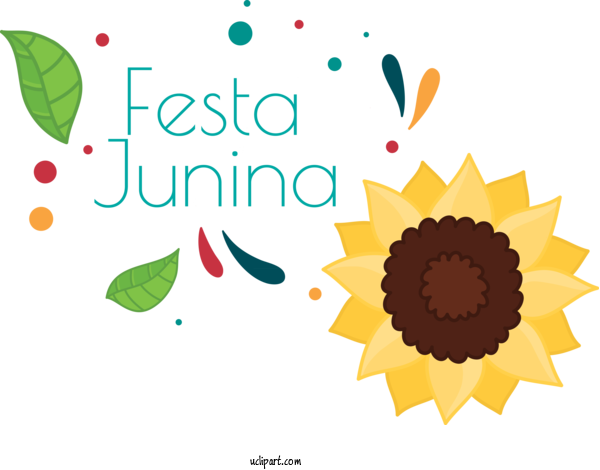 Free Holidays Leaf Floral Design Logo For Brazilian Festa Junina Clipart Transparent Background