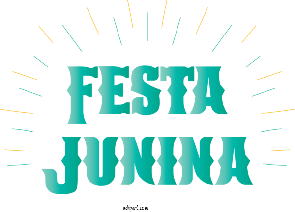 Free Holidays Logo Font Green For Brazilian Festa Junina Clipart Transparent Background