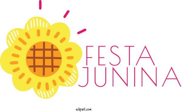 Free Holidays Logo Font Yellow For Brazilian Festa Junina Clipart Transparent Background