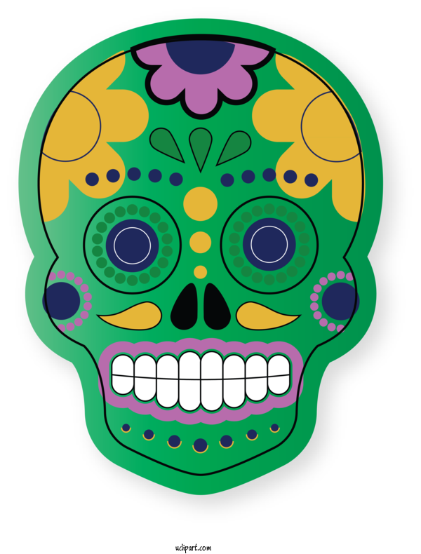 Free Holidays Drawing Transparency Skull Art For Cinco De Mayo Clipart Transparent Background