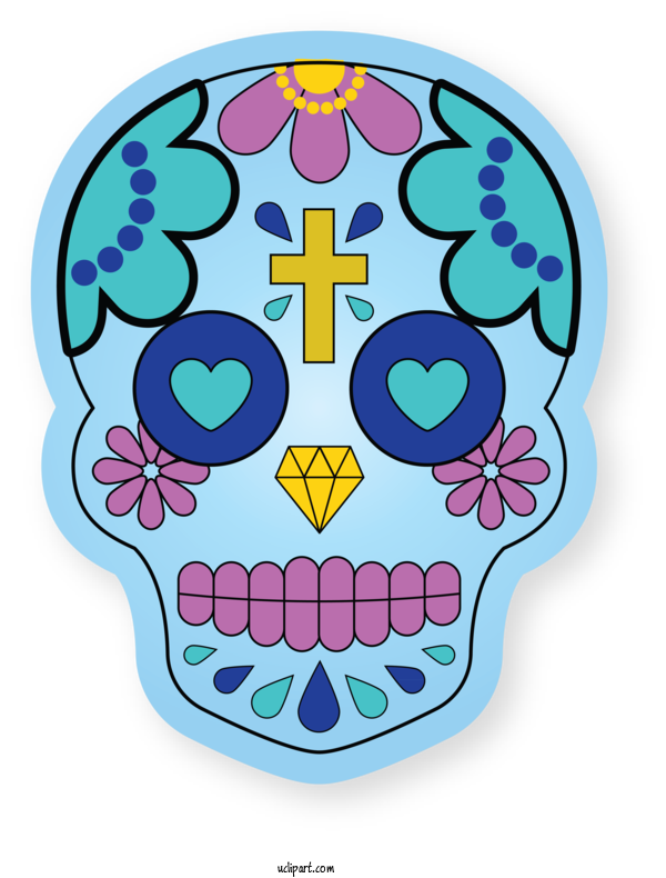 Free Holidays Skull Art Drawing Visual Arts For Cinco De Mayo Clipart Transparent Background