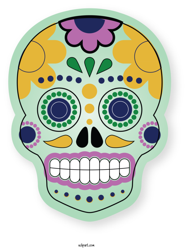 Free Holidays Drawing Human Skull Anatomy For Cinco De Mayo Clipart Transparent Background