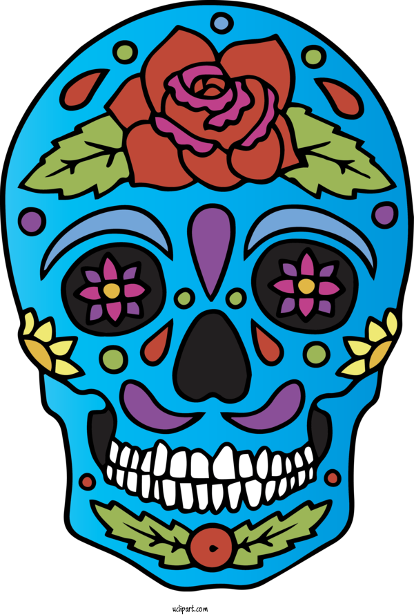 Free Holidays Skull Art Visual Arts Drawing For Cinco De Mayo Clipart Transparent Background