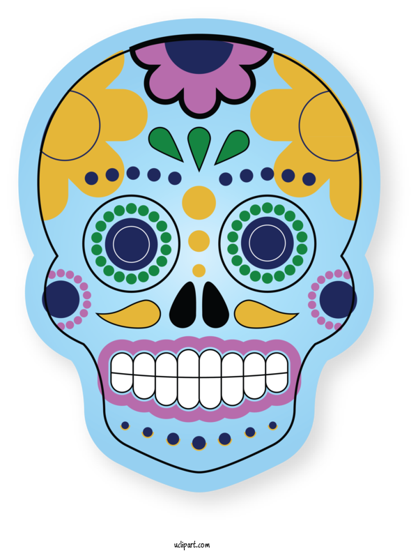 Free Holidays Drawing Anatomy Human Skull For Cinco De Mayo Clipart Transparent Background