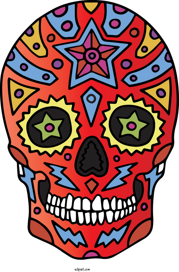 Free Holidays Drawing Blog Skull Art For Cinco De Mayo Clipart Transparent Background