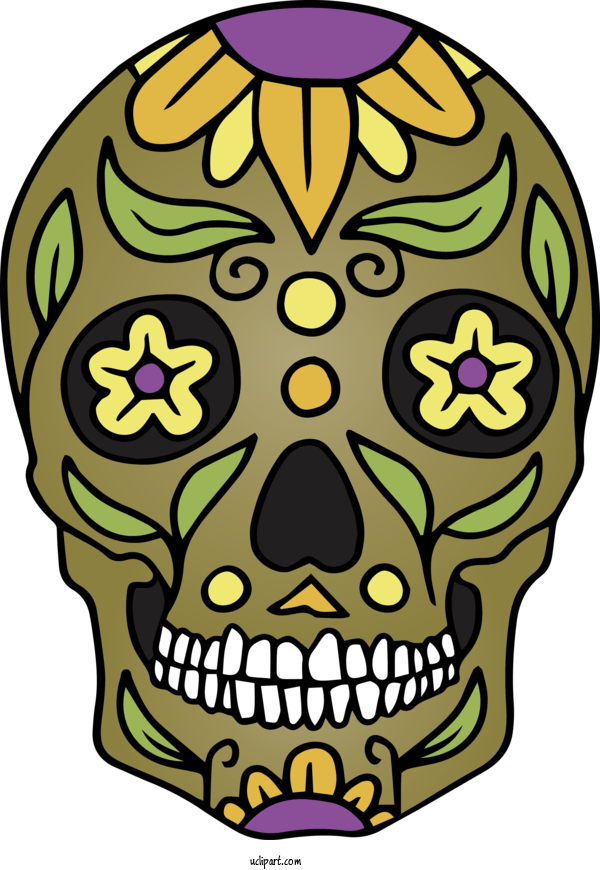 Free Holidays Human Skull United States Skull Art For Cinco De Mayo Clipart Transparent Background
