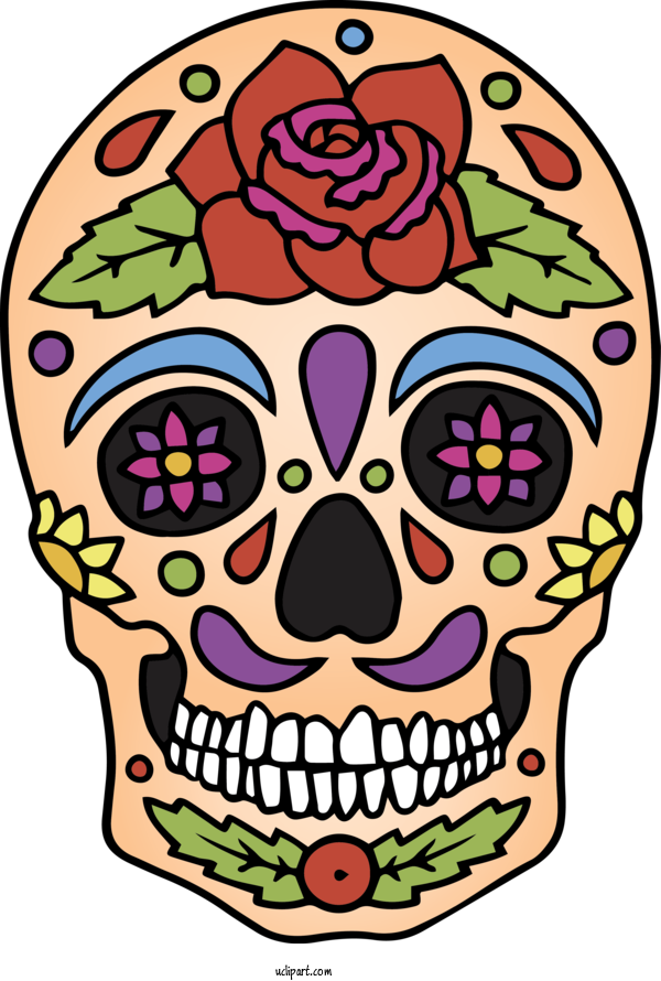 Free Holidays Drawing Day Of The Dead Transparency For Cinco De Mayo Clipart Transparent Background